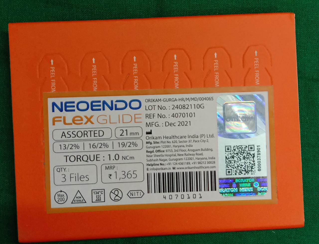 Neoendo Flex Glide Files Assorted - 21mm